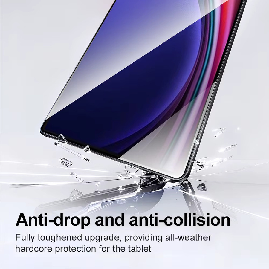Auto Alignment Kit Displayschutzfolie aus gehärtetem Glas für Samsung Galaxy Tab S9 S10 FE Plus S8 S7 S6 Lite und Tab A9 Plus, transparent - Bild 5