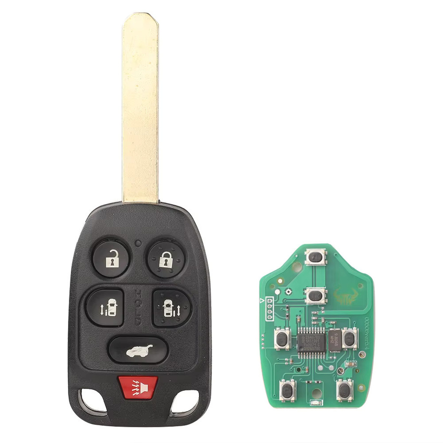 Jingyuqin Auto Fernbedienung Schlüssel für Honda Odyssey 2011 2012 2014, Kompletter Funkschlüssel in Schwarz, 313,8 MHz FSK ID46-PCF7961A - Bild 2
