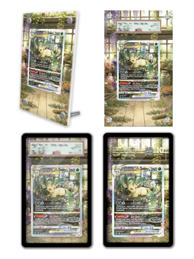 Keeppley Pokémon Leafeon, Acryl-Schutzhülle, Schlüsselanhänger, Kunststoff, Grün - Bild 3