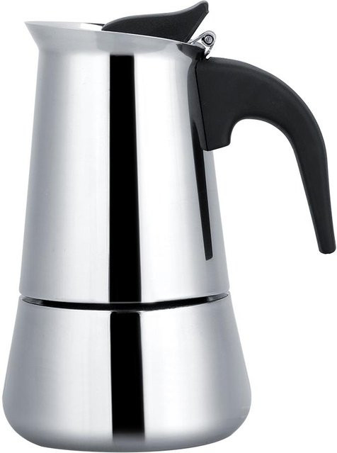 CosyHome Tragbare Edelstahl-Mokakanne Espressokocher in Grau mit 300 ml Füllmenge - Bild 1