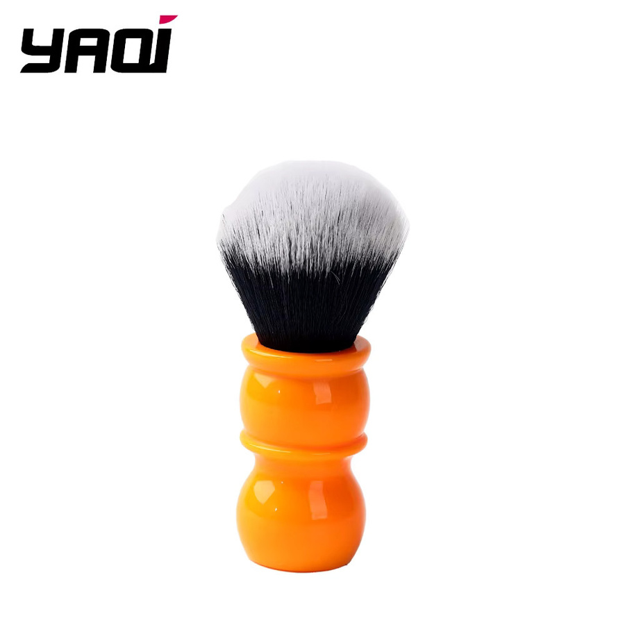 Yaqi Rasierpinsel, Smoking-Knoten, 24 mm, oranger Griff, Unisex - Bild 2