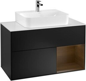 V&B Waschtischunterschrank Finion 100 in Blau lackiert, B/T/H: 100 x 50,1 x 50,1 cm - Bild 1