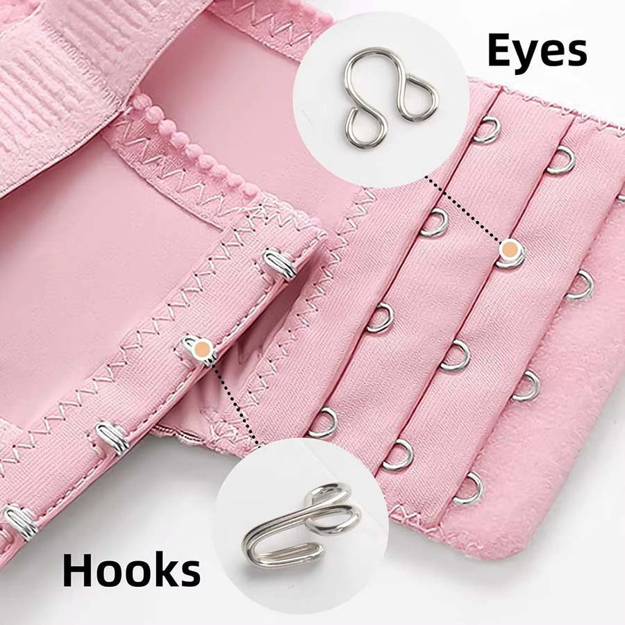 JAY HOME Nähhaken und Augenverschluss Set aus Metall in Schwarz und Silber, 100 Stück Ersatzverschluss für Kleidung und DIY-Projekte - Bild 3