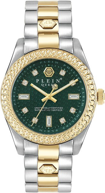 Philipp Plein Damenuhr, Quarz, Edelstahl, Grün, 36 mm, 5 ATM - Bild 1