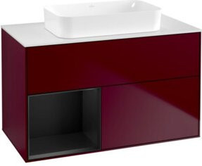 V&B Waschtischunterschrank Finion in Blau Matt, Breite: 100 cm, Tiefe: 60,3 cm - Bild 1