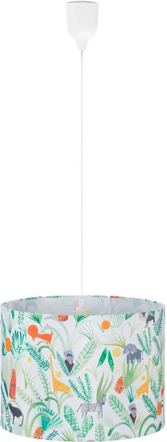 Relaxdays Kinderzimmerlampe aus Kunststoff in Bunt, hängend und höhenverstellbar, Durchmesser: 35 cm, Höhe: 140 cm - Bild 1
