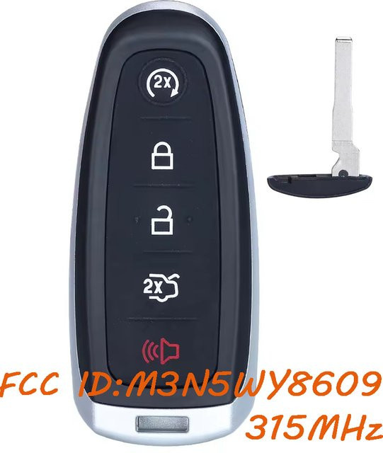 DIYKEY Fernbedienung Auto Schlüsselanhänger für Ford Escape Focus C-max Maverick 2013-2018 Schwarz 315 MHz DST80 - Bild 1