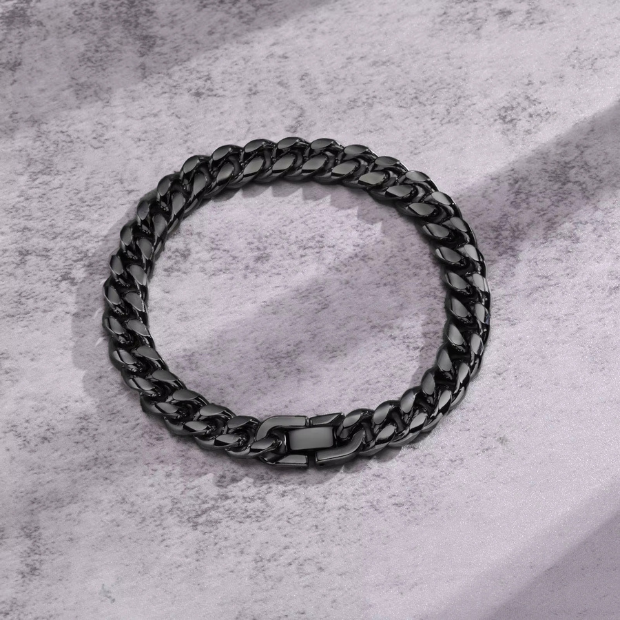 Vnox Armband, Edelstahl, Schwarz, Herren - Bild 5