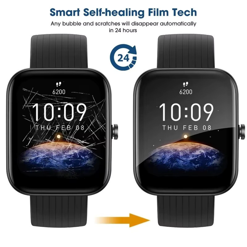 5er-Pack Displayschutzfolie aus TPU für Xiaomi Huami Amazfit Bip 5, GTS, GTS 4, Mini und Pro, transparente Vollabdeckung - Bild 5