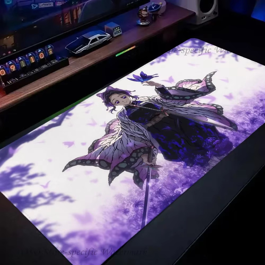 Demon Slayer Kochou Shinobu Schreibtischunterlage XXL mit Polsterung als Gaming-Mausmatte und Tastaturunterlage von Bandai - Bild 4