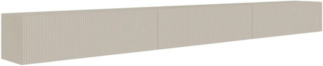 Selsey TV-Hängeboard Veldio mit Lamellenfront in Greige, Breite: 302,4 cm - Bild 1