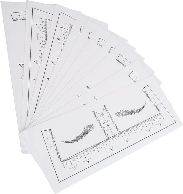 Koogeelife Augenbrauenlineal Schablonen, weiß, 100 Stück, Unisex - Bild 1