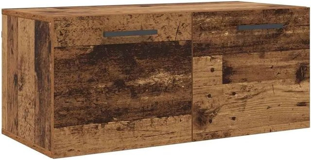 vidaXL Wandschrank Altholz Optik in Braun mit Regalböden und Türen, B/T/H: 80 x 36,5 x 35 cm - Bild 1