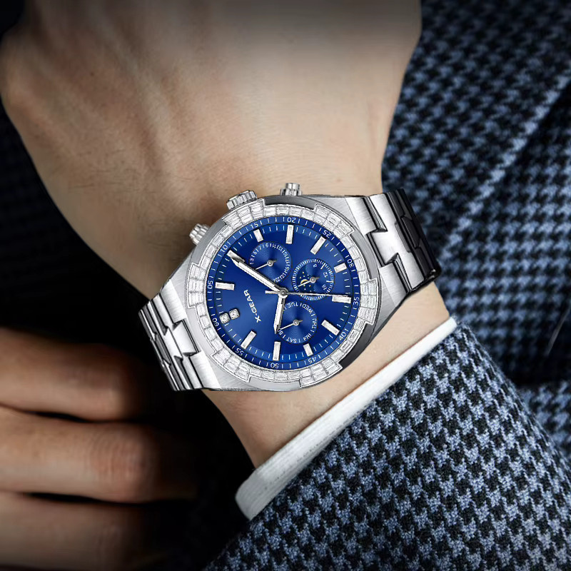 X-GEAR Armbanduhr Automatik, Edelstahl, Blau, Herren - Bild 2