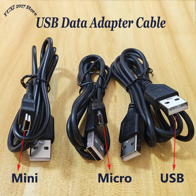 YuXi USB zu Micro-USB Datenkabel in Schwarz für MP3 MP4 Player Auto DVR GPS und Digitalkameras - Bild 1