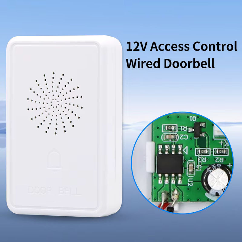LUCKING DOOR Kabelgebundene elektronische Türklingel in Weiß für 12 V Zugangskontrollsysteme - Bild 5