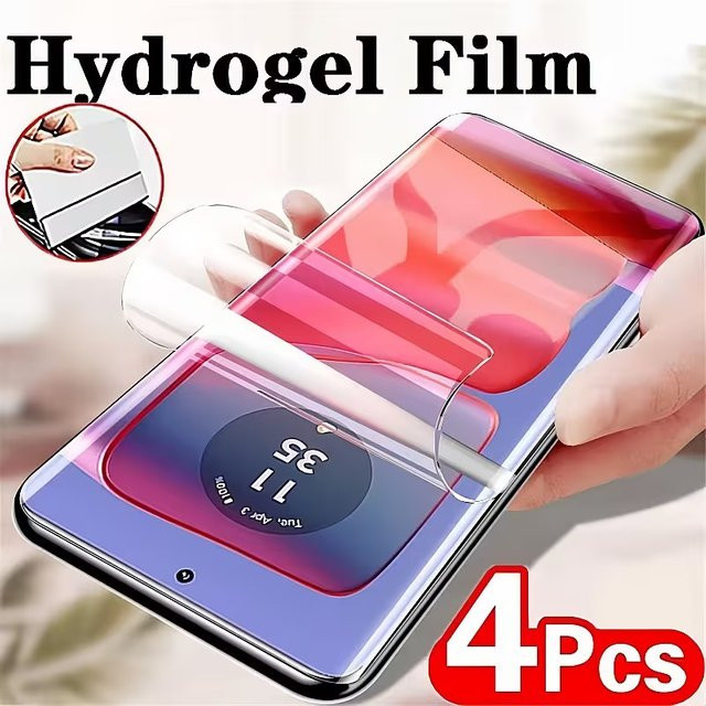 4 Stück transparente Hydrogel-Displayschutzfolien für Motorola Moto G Stylus G Play 2024 G Power 5G G24 G34 G14 G04 G77 G67 G17 G32 G13 E22 - Bild 1