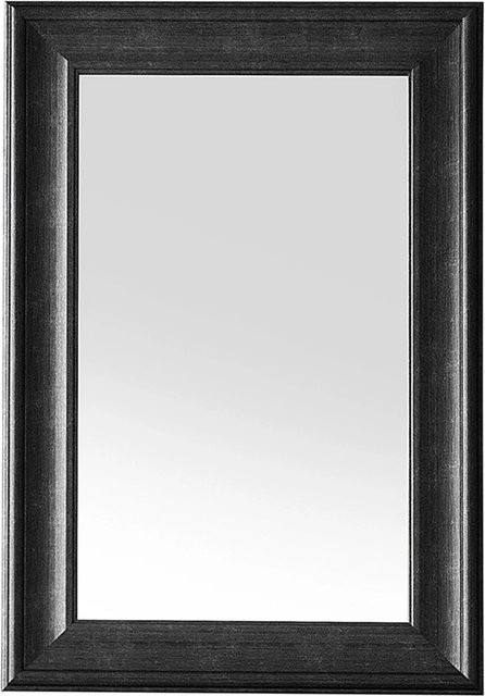 Beliani Wandspiegel LUNEL in Schwarz, rechteckig, Glas und Kunststoff, B: 60 cm, H: 90 cm, T: 3 cm - Bild 1