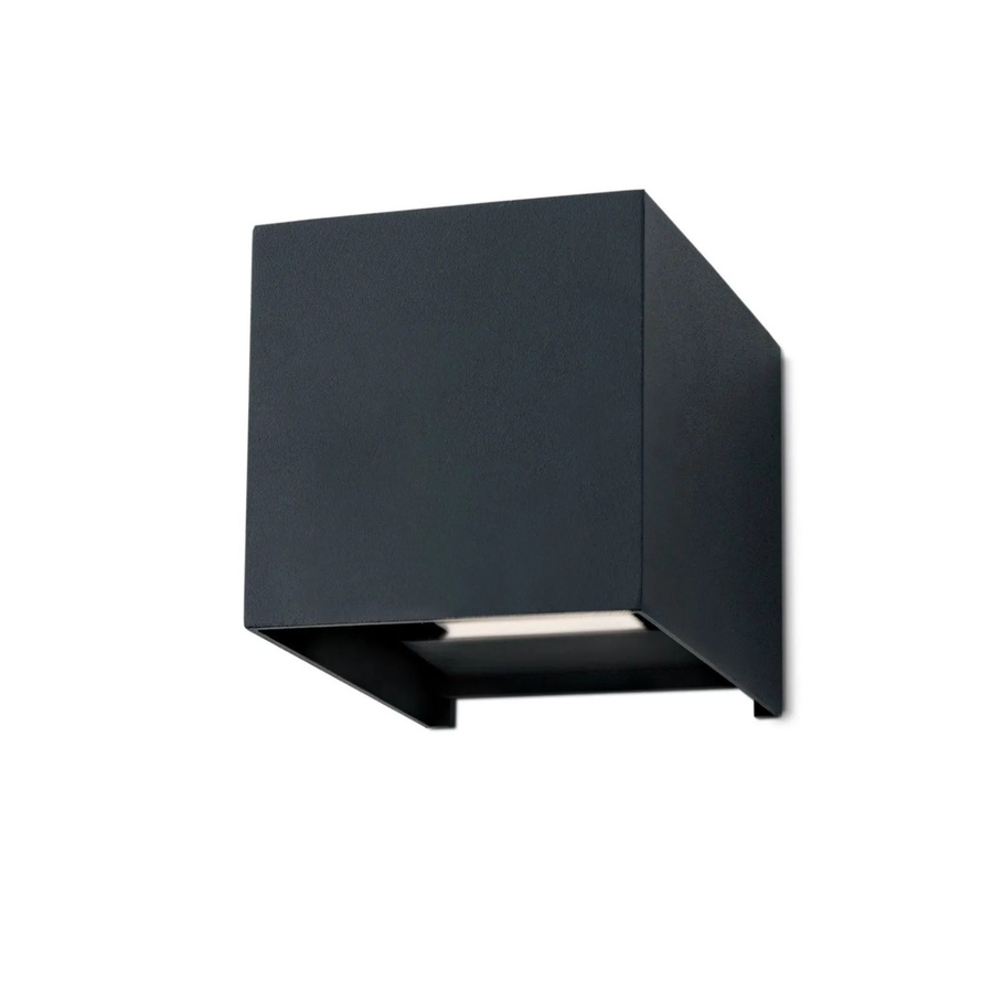 Orion Leuchten CUBE LED Außen Wandleuchte Anthrazit B/H: 10 x 10 cm, 3000K Warmweiß, 400lm, 6W, IP54 - Bild 2