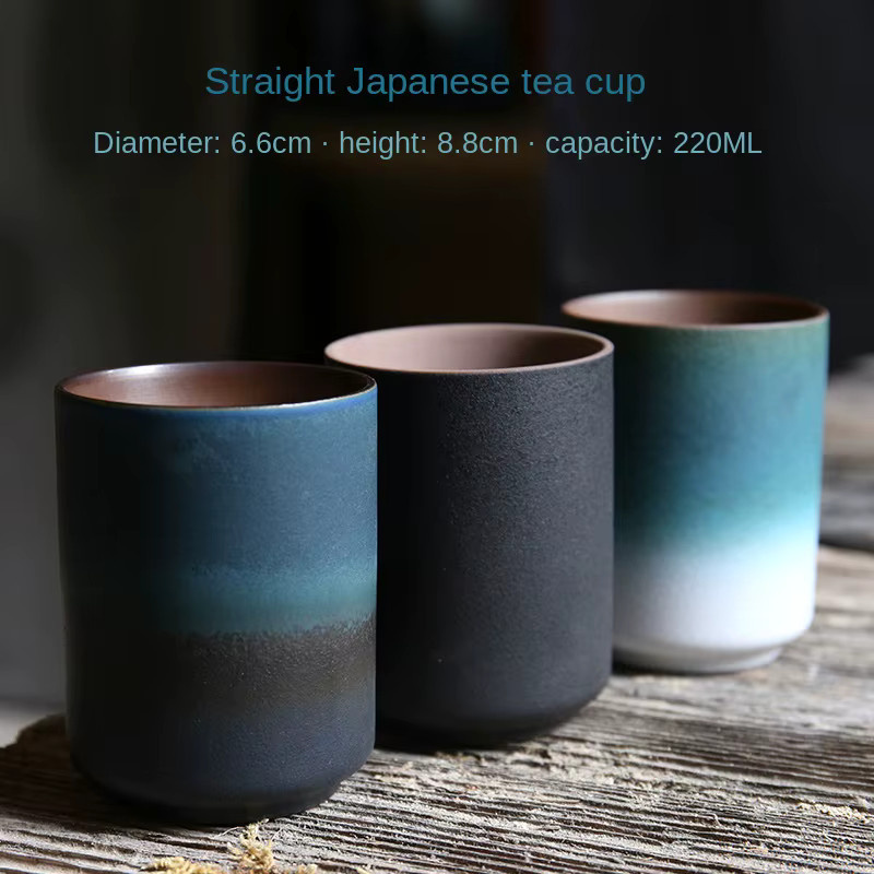 Japanische Steingut-Kaffeetasse mit Farbverlauf als Trinkgeschirr für Küche und Restaurant - Bild 2