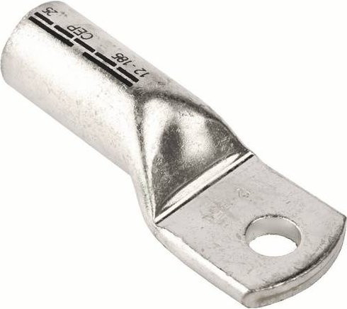 CellPack Presskabelschuh verzinnt 180 Grad M12 185mm2 Farbe Silber/Kupfer - Bild 1