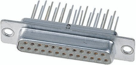 Harting Steckverbinder Polzahl 25 zum Löten in Silber - Bild 1