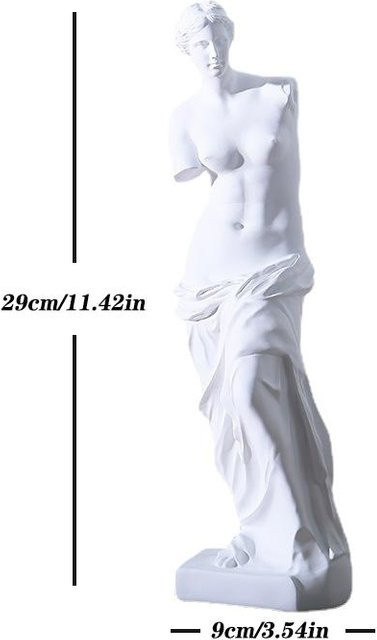 Venus Figur Statue im nordischen Stil von Yiran Furniture aus Harz für deine Heimdekoration in Weiß, Blau oder Rot, Höhe: 28 cm - Bild 1
