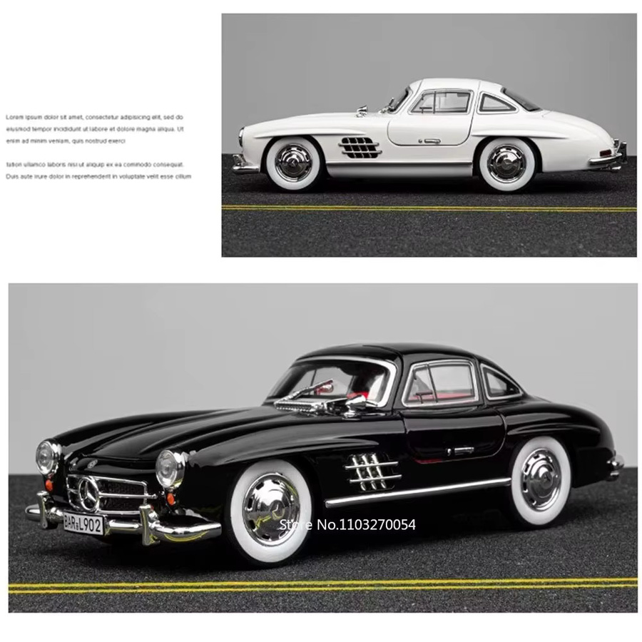MAKEDA 300SL W140 Legierungsmodell, 1:24, Druckgussauto, mit Licht und Sound - Bild 4