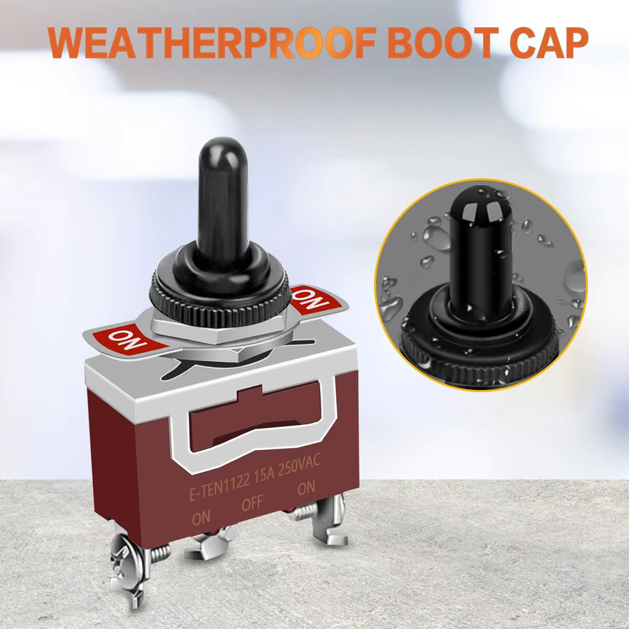 AOKIN 6er Set wasserdichte Kippschalter 12V DC 30A SPDT 3-Wege Heavy Duty Marine Schalter für Auto und Boot - Bild 4