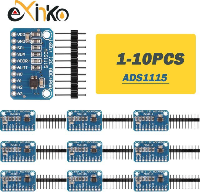 ADS1115 ADC Modul Entwicklungsboard 16-Bit Präzisions-Analog-Digital-Wandler in Blau - Bild 1