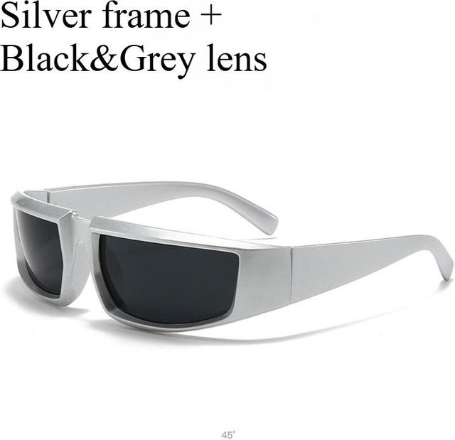MGB Korrektionsbrille, hexagonal, Vollrand, Acetat, schwarz/silber, Damen - Bild 1
