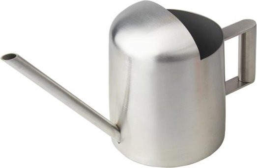 Mini Gießkanne Amusedly aus Edelstahl mit langem Ausgießer für Zimmerpflanzen und Bonsai, Silber, 300 ml - Bild 1