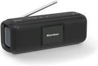 Kärcher DAB Go tragbarer Bluetooth Lautsprecher und Digitalradio DAB+ UKW mit 2,4 Zoll Farbdisplay in Schwarz - Bild 1