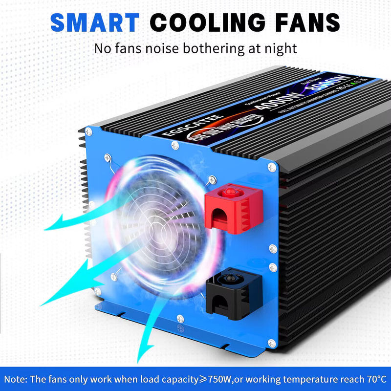FLAMEZUM Wechselrichter mit reiner Sinuswelle, DC 12 V/24 V zu AC 230 V, Solar-Transforme-Konverter mit LCD-Display, USB und Fernbedienung - Bild 6