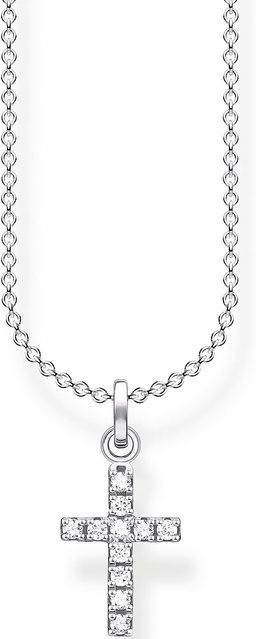 Thomas Sabo Halskette, 925 Silber, Zirkonia, Damen, 45 cm - Bild 1
