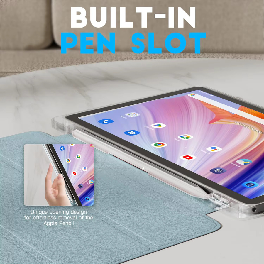 Transparente Schutzhülle mit Stifthalter für Samsung Galaxy Tab A8 A9 A11 Plus S6 Lite S7 S8 S9 FE Lite - Bild 2