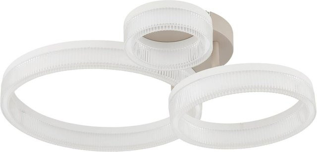 GLOBO LED Deckenleuchte modern in Weiß aus Metall B/H/T: 51 x 12,5 x 40,5 cm - Bild 1