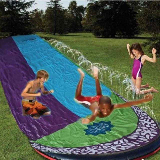 Binchi Outdoor Product Aufblasbare Rasen-Wasserrutsche, Wasserspielzeug, ab 0 Jahre - Bild 1