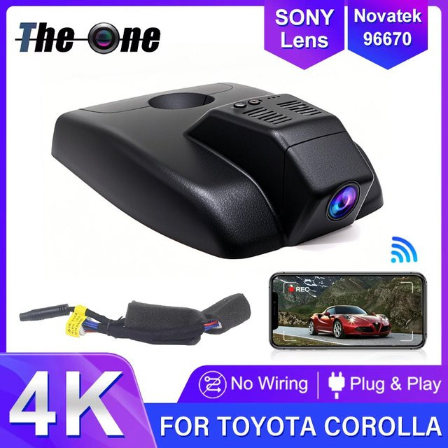 HESHECAM 4K UHD Dashcam Plug-and-Play Auto DVR für Toyota Corolla Hybrid 2019-2025 Hatch, Hatchback und Sedan in Schwarz - Bild 1
