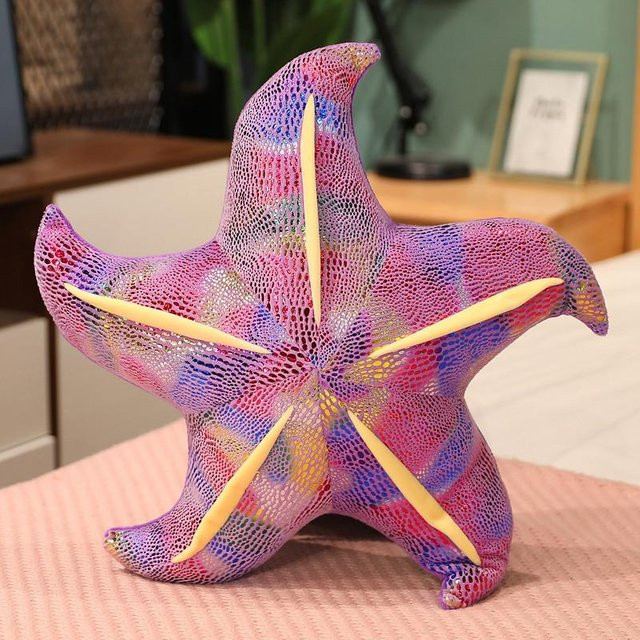 YESFEIER Seestern Puppe Plüsch, violett, bunt, 20cm - Bild 1