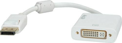 Roline DisplayPort auf DVI-D Dual Link Adapterkabel Grau, Länge: 0,15 m - Bild 1
