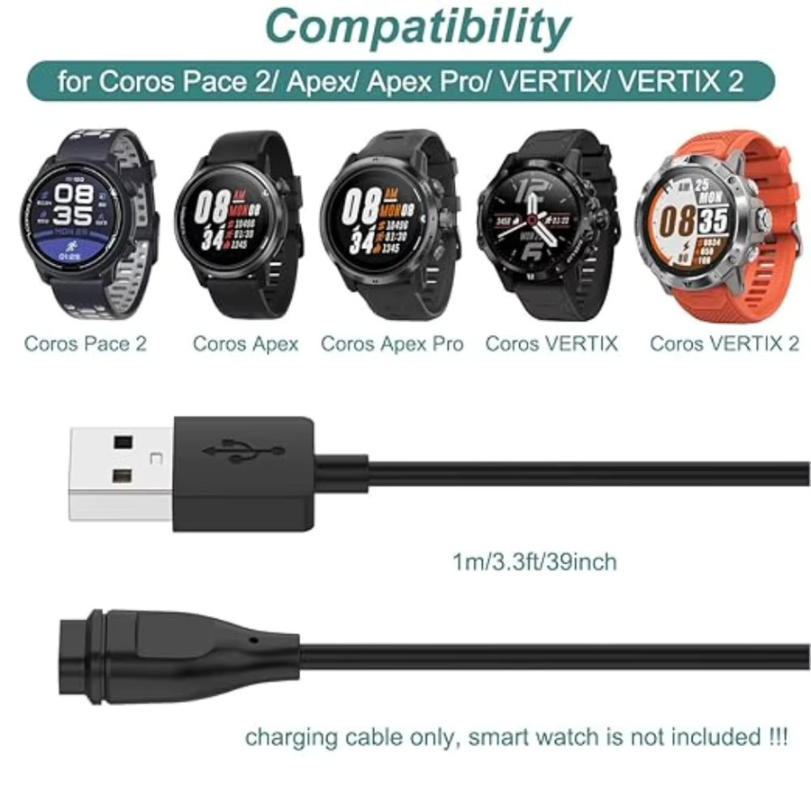 Coros USB-Smartwatch-Ladekabel, Schwarz - Bild 3