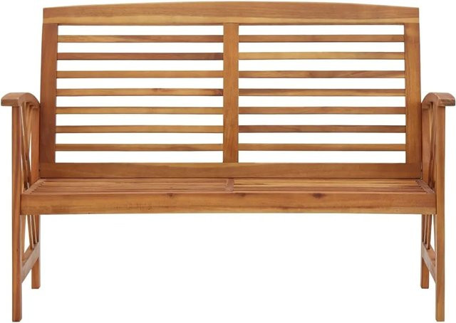 vidaXL Gartenbank aus Massivholz Akazie in Braun, B/T/H: 119 x 67 x 83 cm - Bild 1