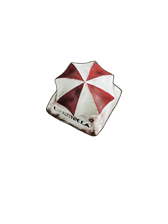 DIXSG Resident Evil Biohazard Handgefertigte 1U Regenschirm-Tastenkappe für mechanische Tastaturen in Rot - Bild 5