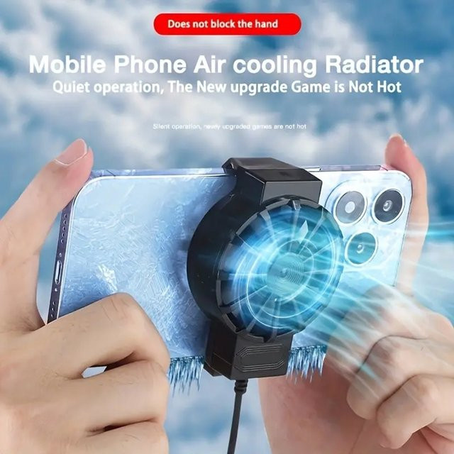 Tragbarer Handy-Kühler in Schwarz für Gamer und Technik-Enthusiasten - Bild 1