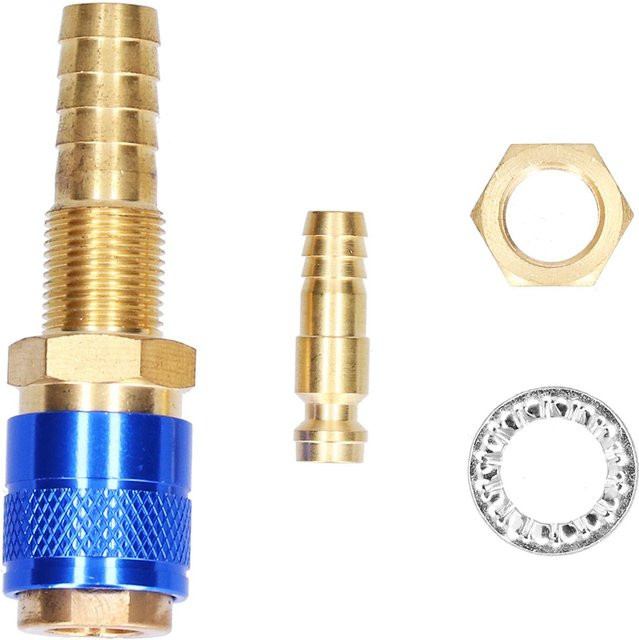 TOMTOP Schnellverbinder Fitting aus Messing in Blau für WIG-Schweißbrenner und Schweißgeräte mit M10 Anschluss - Bild 1