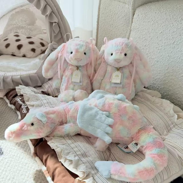 JC Großer Plüsch Himmel Fliegender Regenbogen Drache, Kuscheltier Kissen, ab 18 Jahre - Bild 1
