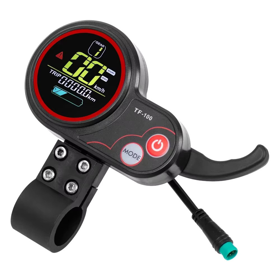 KUGOO TF-100 Instrumentendisplay mit USB-Aufladung und 5/6-poligem Kommunikations-Tachometer für Elektroroller in Schwarz - Bild 3