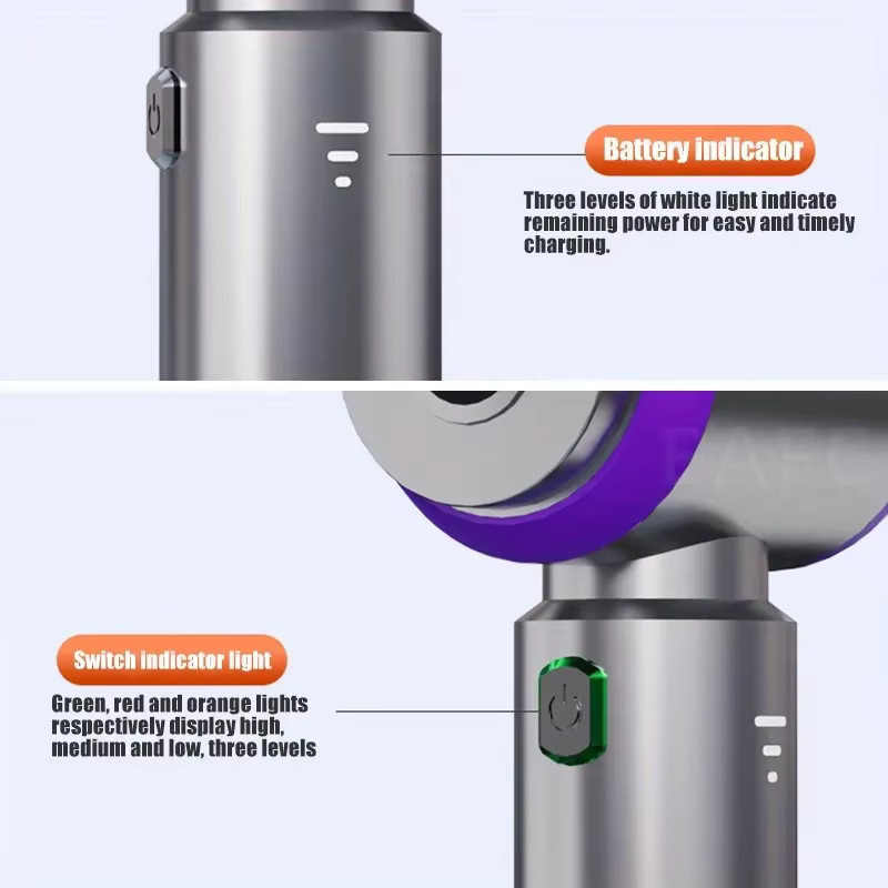 BALASHOV 4-in-1 Akku-Handstaubsauger mit bürstenlosem Motor, 30000 Pa Saugkraft, Silber - Bild 3