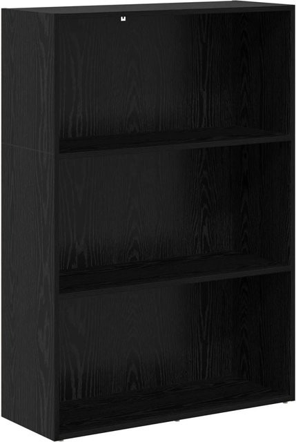 vidaXL Bücherregal in Schwarz und Eichen-Optik mit verstellbaren Regalböden, B/T/H: 60 x 30 x 76,5 cm - Bild 1